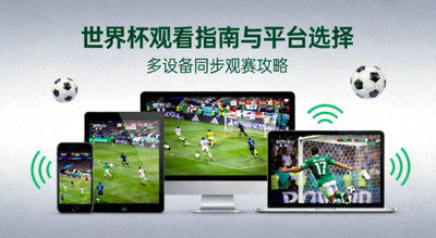 世界杯观看指南与平台选择文章封面 - 多种设备播放足球比赛画面