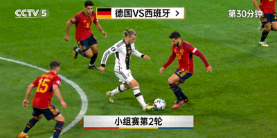 世界杯小组赛直播画面 - 德国对阵西班牙的技术对决